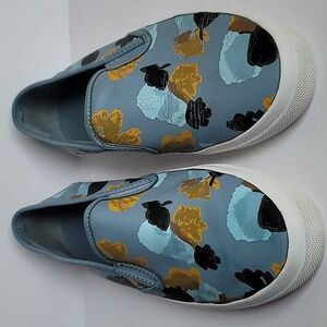 COACH Chrissy sneaker slipon flat 9B womens double gusset floral